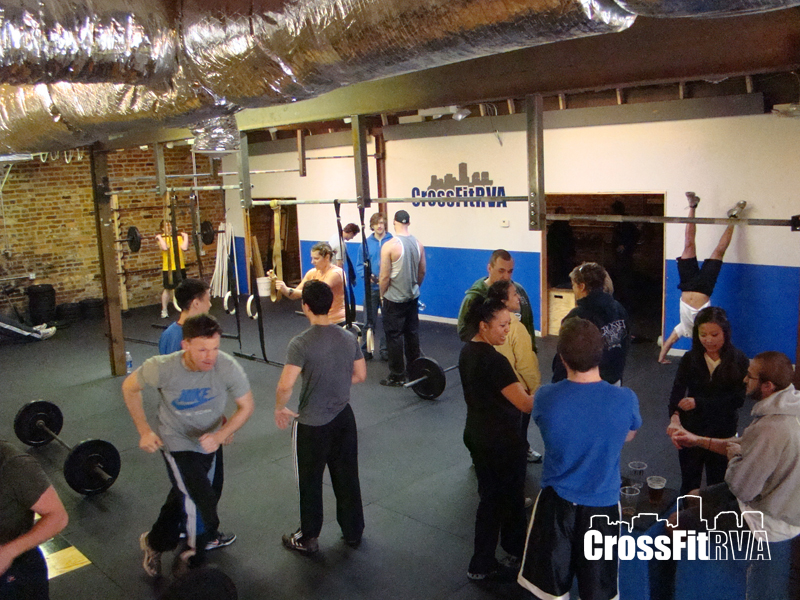 crossfit, fitness, gym, richmond, rva, handstand push-ups, thrusters, pull-ups